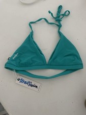 NWT StraightswimWomen's Large Turquoise Bikini Top Beach Skimpy