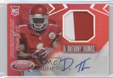 2014 Certified Freshman Fabric Mirror Signatures Red De'Anthony Thomas Auto 4k8