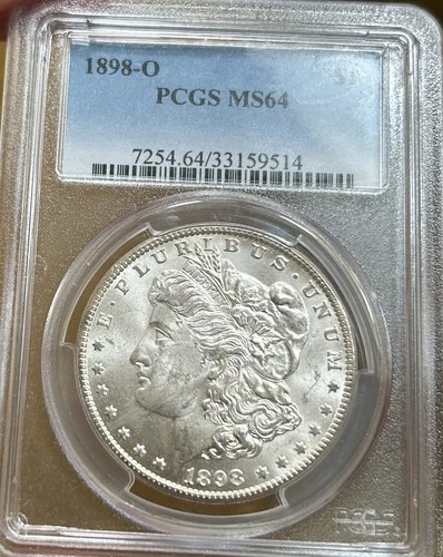 1898-O Morgan Silver Dollar PCGS MS64 Bright White!