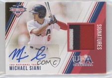 2018 Panini USA Baseball Stars & Stripes Prime 8/25 Mike Siani Michael Auto 2id