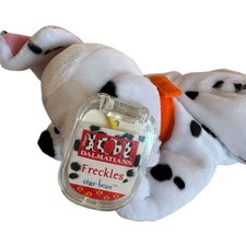 101 Dalmations Freckles Star Bean Plush Beanie Dog With Tag  Protector 1998 NOS