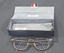 Thom Browne TB-707-A BLK GLD 50 Designer Semi Rimless Eyeglasses Made in Japan