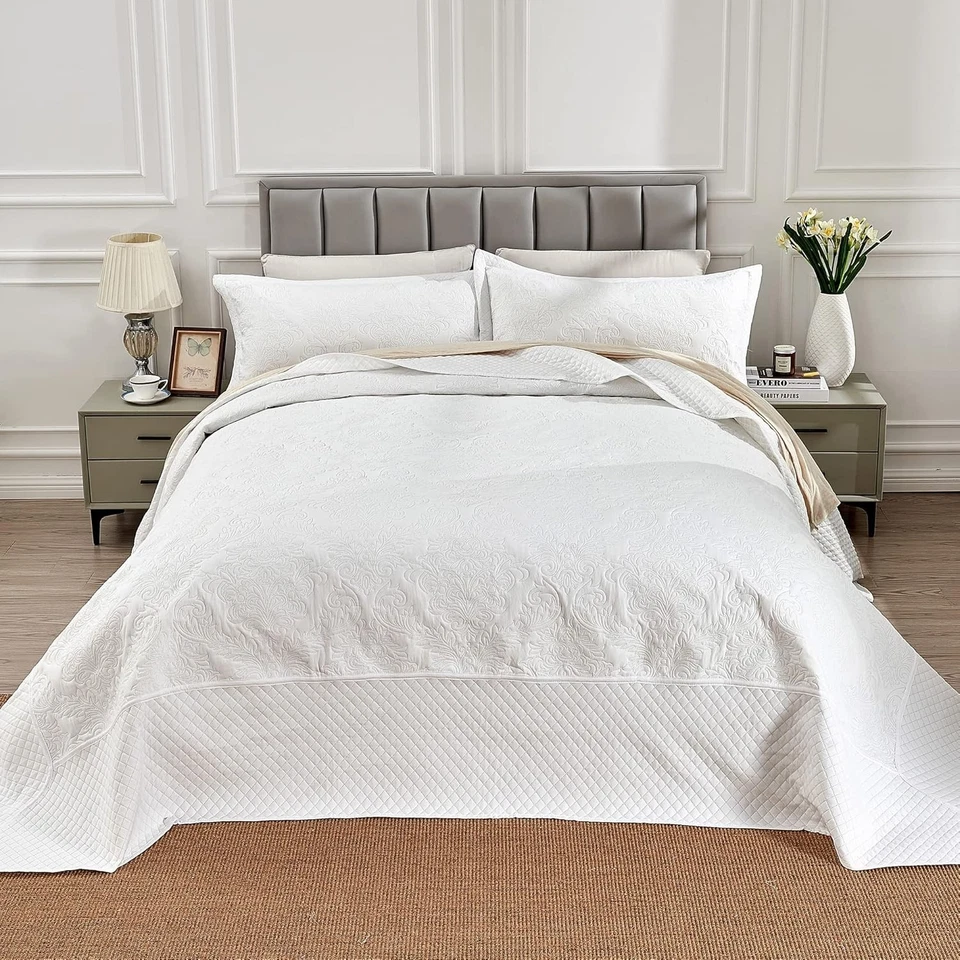 Очень широкий королевский набор одеял - негабаритный 128x120 с элегантным геометрическим узором - Изображение 4 из 4