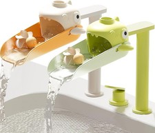 2 Pack Faucet Extender for Toddlers, Temperature Sensitive Sink Extension with