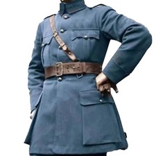 Men's 1918 Reproduction Uniform Blue Wool French Artillery Captain Uniform