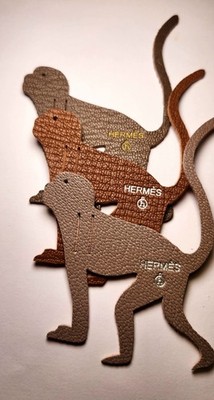 NEW VINTAGE HERMES PETIT H 3 MONKEY CHARMS. 4 BAG/XMAS! $179 H@T! $dropped!