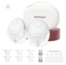Momcozy Mobile Style Hands-free Slim Breast Pump M6 9 Levels 2 Pack Gray