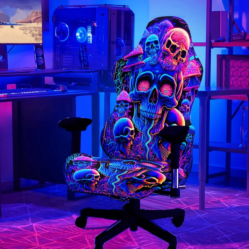 Blacklight Gaming Chair Cover UV Reactive Neon