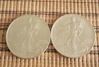 2-1995 American Silver Eagle 1 oz .999 Fine Silver Coins