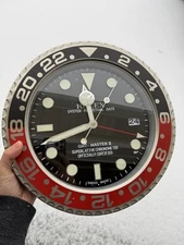 Luxury Inspired Vintage Wall Clock GMT Coke - With Sweeping Second Hand