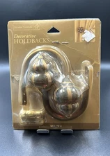 Decorative Holdbacks,Set of 2,Gold/Red,Metal