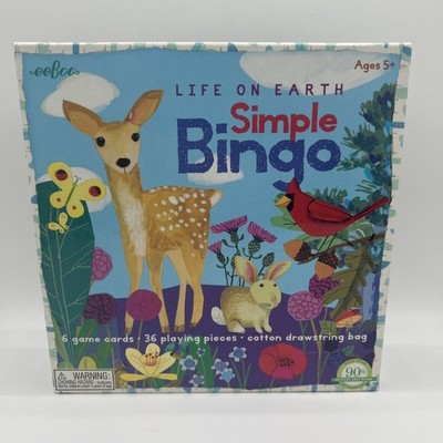 NEW eeBoo Life on Earth Simple Bingo Game Ages 3+