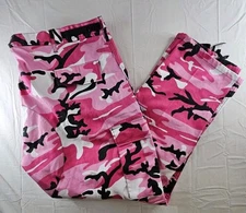 Rothco BDU Pants Men 2XL Pink Army Cargo Fatigue Camouflage Camo Tactical 46x32 