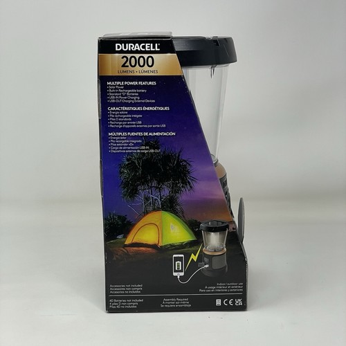 Duracell TRI-Power 2000 Lumen LED Solar + USB Rechargable Battery Lantern Light - Picture 5 of 8