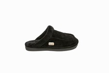 Natural Suede Men Slippers Black 12