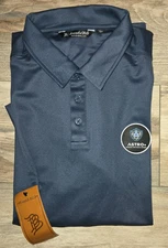 New Branded Bills Men XL Executive Polo Orion Blue •Astro Ad• Short Sleeve Polo