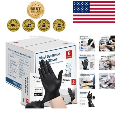 Professional Grade Vinyl Disposable Gloves - Latex-Free & Food Safe, 1000 Pack