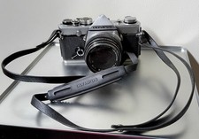 Olympus OM-1 SLR Camera Black Silver 50mm Zuiko Lens Vintage Film