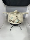 MCM Red Wing Bob White Casserole W/Lid. And Stand  96 0z Free Ship