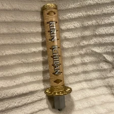KIRIN ICHIBAN SAMUARI SWORD HANDLE Rope Cord & GOLD draft beer tap handle  6-C