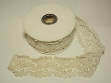 Roll Spool of Crochet Lace Floral Trim 10 Yards