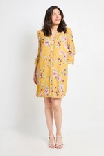 Wallis Ochre Shift Dress Womens Daywear Dresses
