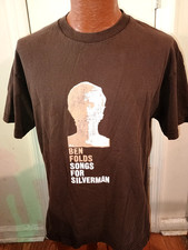 Vintage Ben Folds Songs for Silverman Men's Large Brown Short Sleeve T-Shirt.