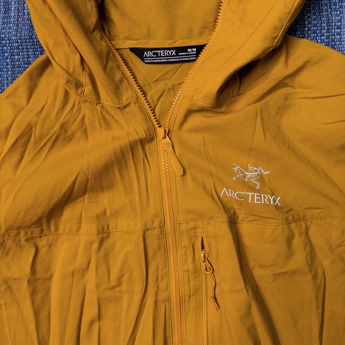 Arc'teryx Women's Squamish Hoodie Jacket Edziza Size M Yellow Orange Nylon Clean - Picture 20 of 22
