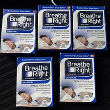 5 Pack Breathe Right Nasal Strips Original Tan Small Medium 30 Each 150 Strips