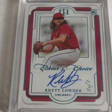 Panini 2025 National Treasures Rhett Lowder Ecklar's Choice EC-RLW RC Auto 1/1