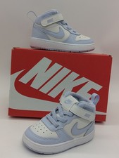 Toddler Size 5C / 5K Nike Court Borough Mid 2 Platinum Tint Blue Ghost White New