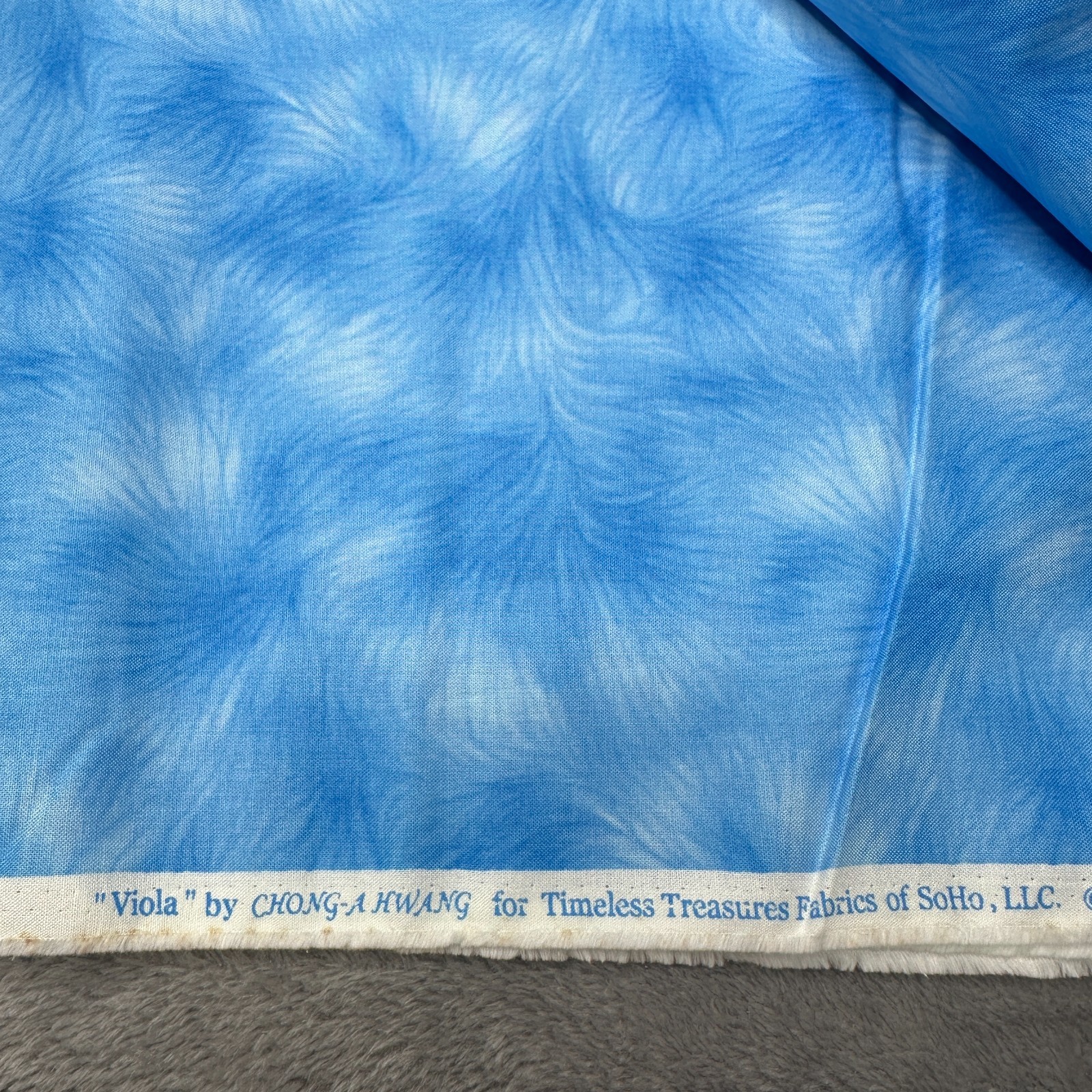Timeless Treasures Viola Fabric Blue Aqua Tonal Tone On Tone 3 Yards Quilting