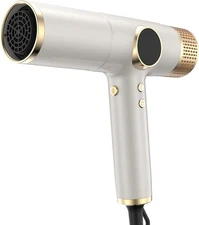 Dual Voltage Travel Hair Dryer with Diffuser - Professional High-Speed Ionic Blo