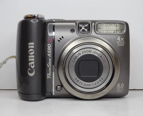 *CANON Powershot A590 IS & 4GB SD Card* 8MP Retro Digital Camera