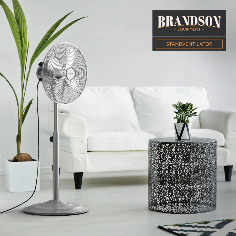 Brandson Design Standventilator Ventilator 12'' Standventilator 35W Edelstahl - Bild 4 von 4