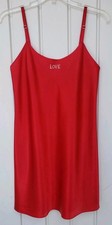 Vintage Lord and Taylor Red Satin Nightgown LOVE Exclusively for You Size Small