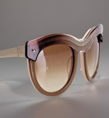 Salvatore Ferragamo 774 SF774S Brown Oversized Gold Gradient Sunglasses Italy
