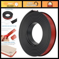 Self-Adhesive U-Shape Edge Banding 1" x 16.4ft Flexible Veneer Trim - Black Furn