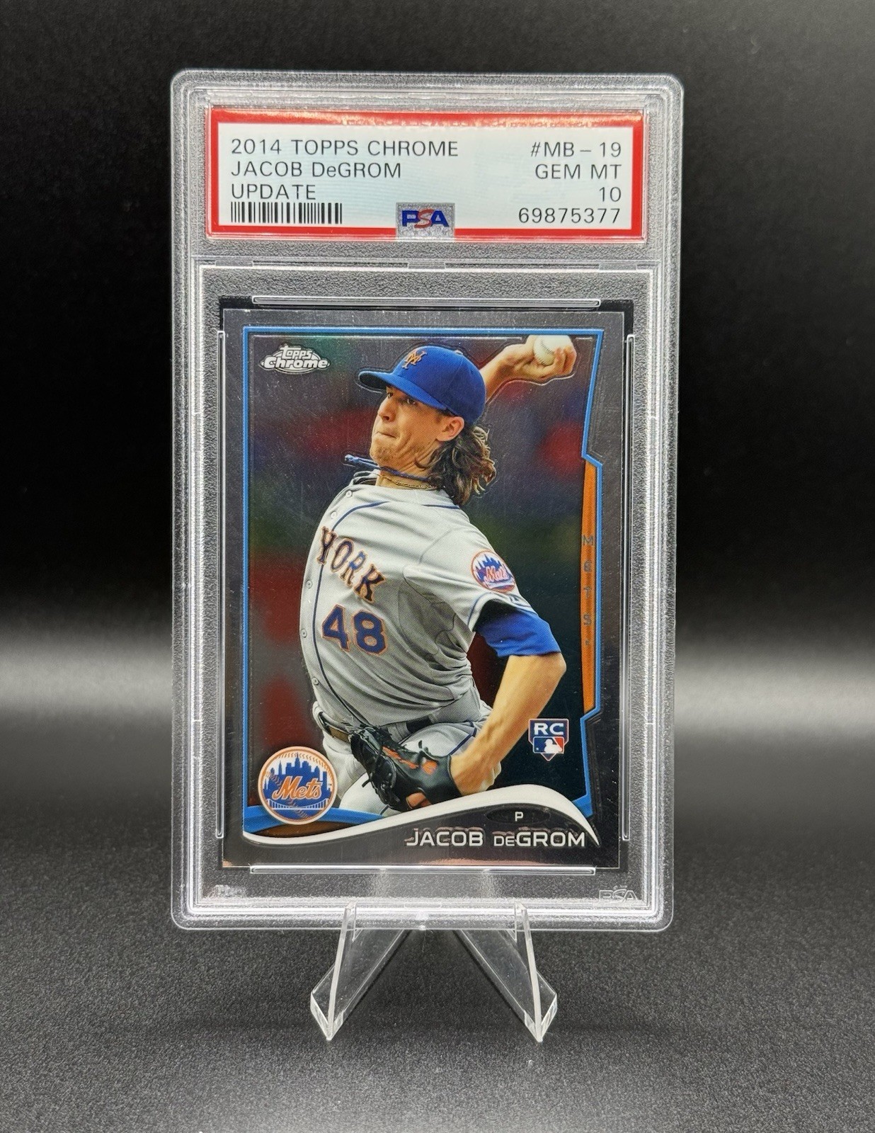 Jacob deGrom ROOKIE 2014 Topps Chrome Update -PSA 10- #MB-19 (RC) Mets CHROME ⭐️