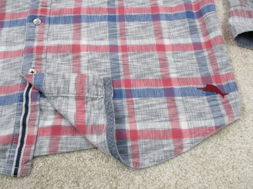 Tommy Bahama Shirt Mens XLT Gray Plaid Canyon Beach Flannel Casual Button Up - Picture 6 of 11
