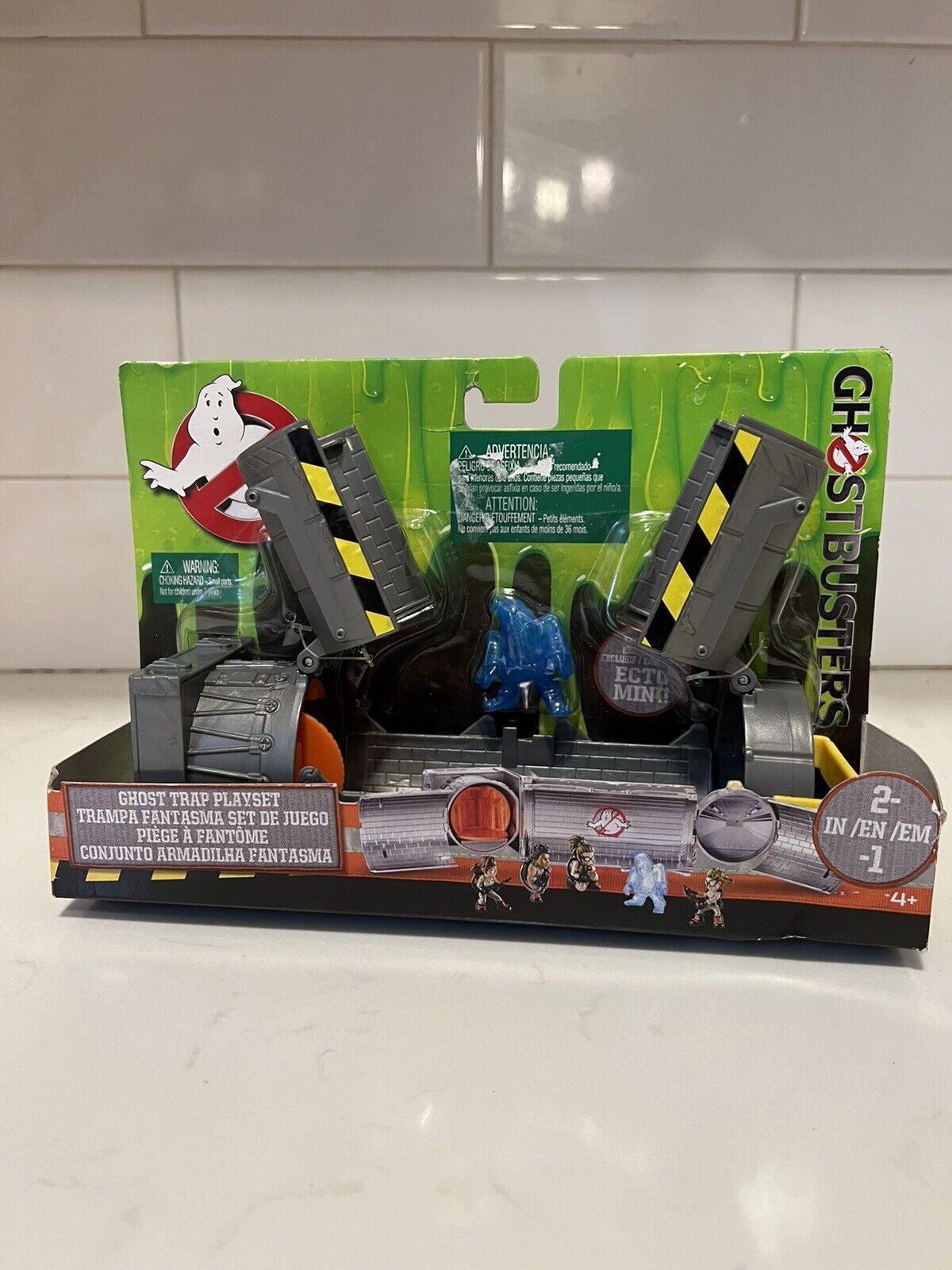 GHOSTBUSTERS GHOST TRAP ECTO MINI PLAYSET 2 in 1 SUBWAY SCENE MOSC MATTEL 2016