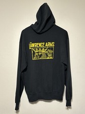 Vintage Lawrence Arms Hoodie Zip Up Punk Band Black M Jerzees Y2K