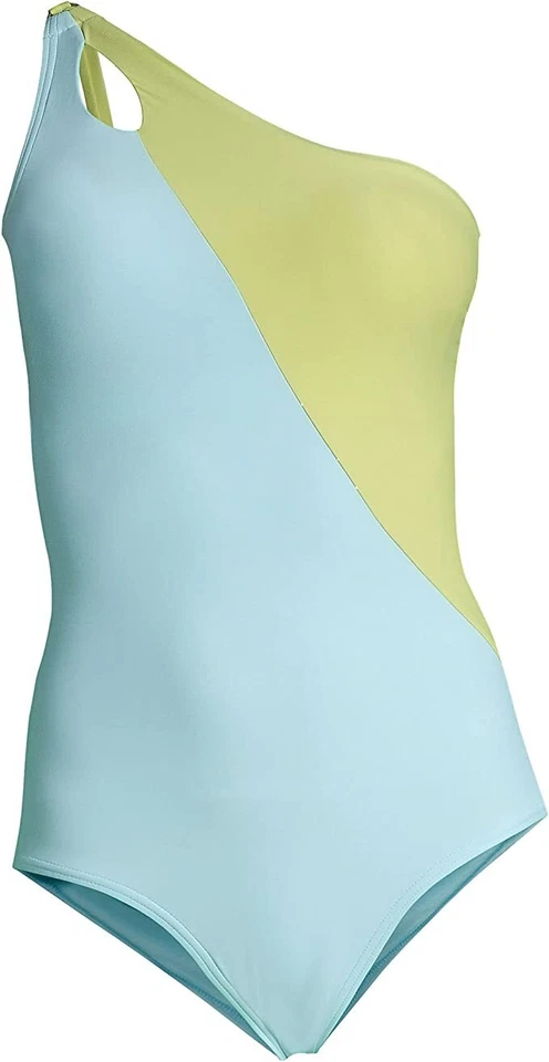 Nuevo con etiquetas Traje de baño Lands' End para mujer con control de barriga de un hombro talla 4 $100 5B432 Foto 4 de 4