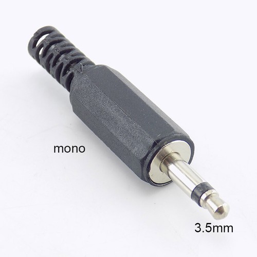 10X 3.5mm mono Headphone Plug 2 Pole Stereo Audio Male Jack Adapter Connector - Picture 2 of 8