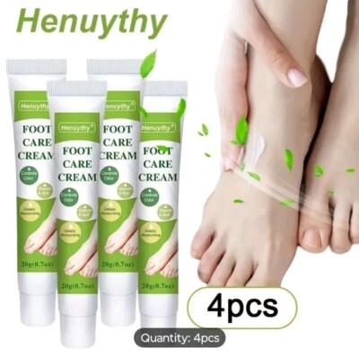 4pcs Foot Odor Care Creams 20g (0.7oz) each Control Odors, Smooth & Soft