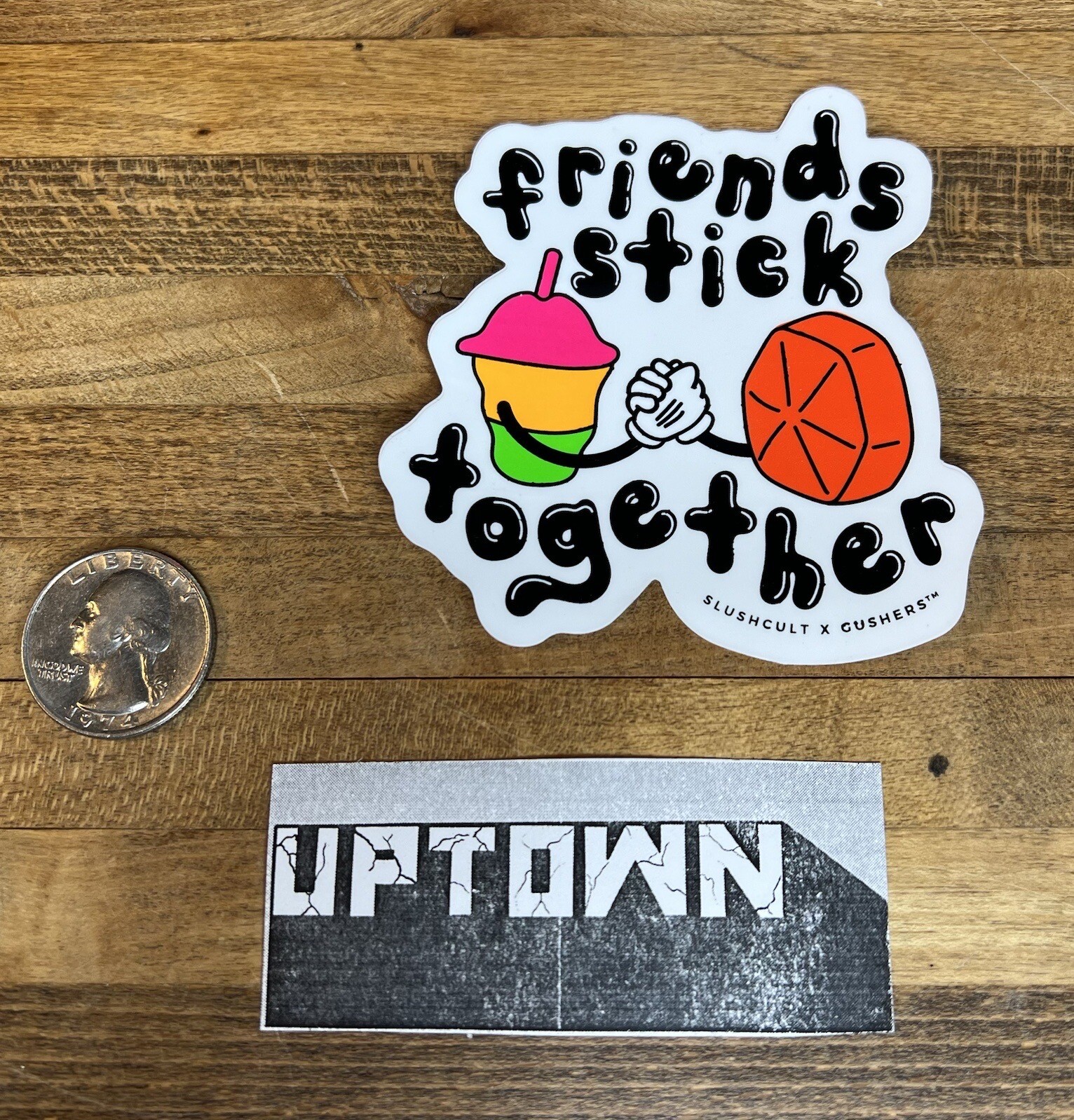 Vintage Slushcult X Gushers Friends Stick Together sticker NOS Stay ...