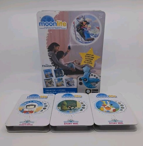 Moonlite Frozen Gift Pack Storybook Projector & 5 Story Reels - 3 Extra Reels 