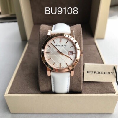 Original Burberry Made Suisse Damenuhr Roségold plattiert mit Datum 369,00 