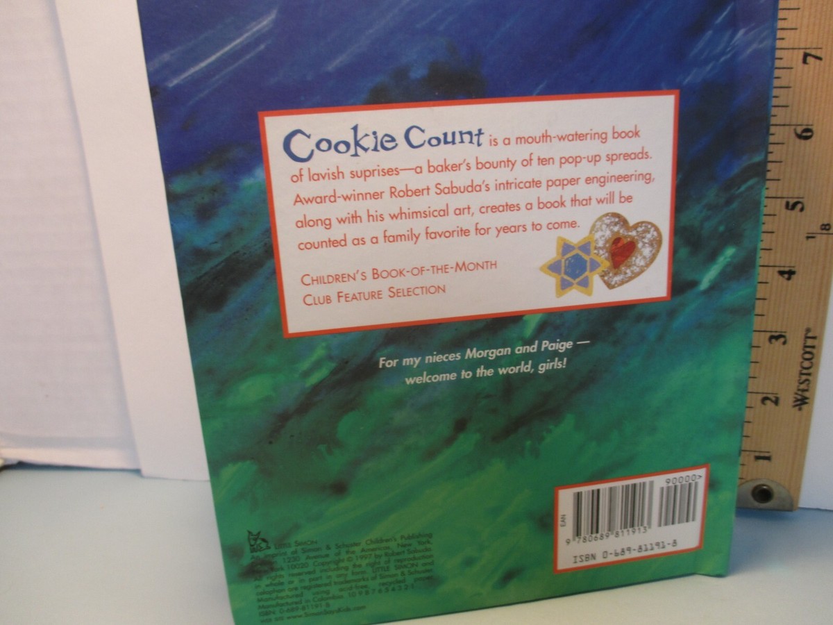 POPUP book COOKIE COUNT signed by ROBERT SABUDA 1997 Little Simon