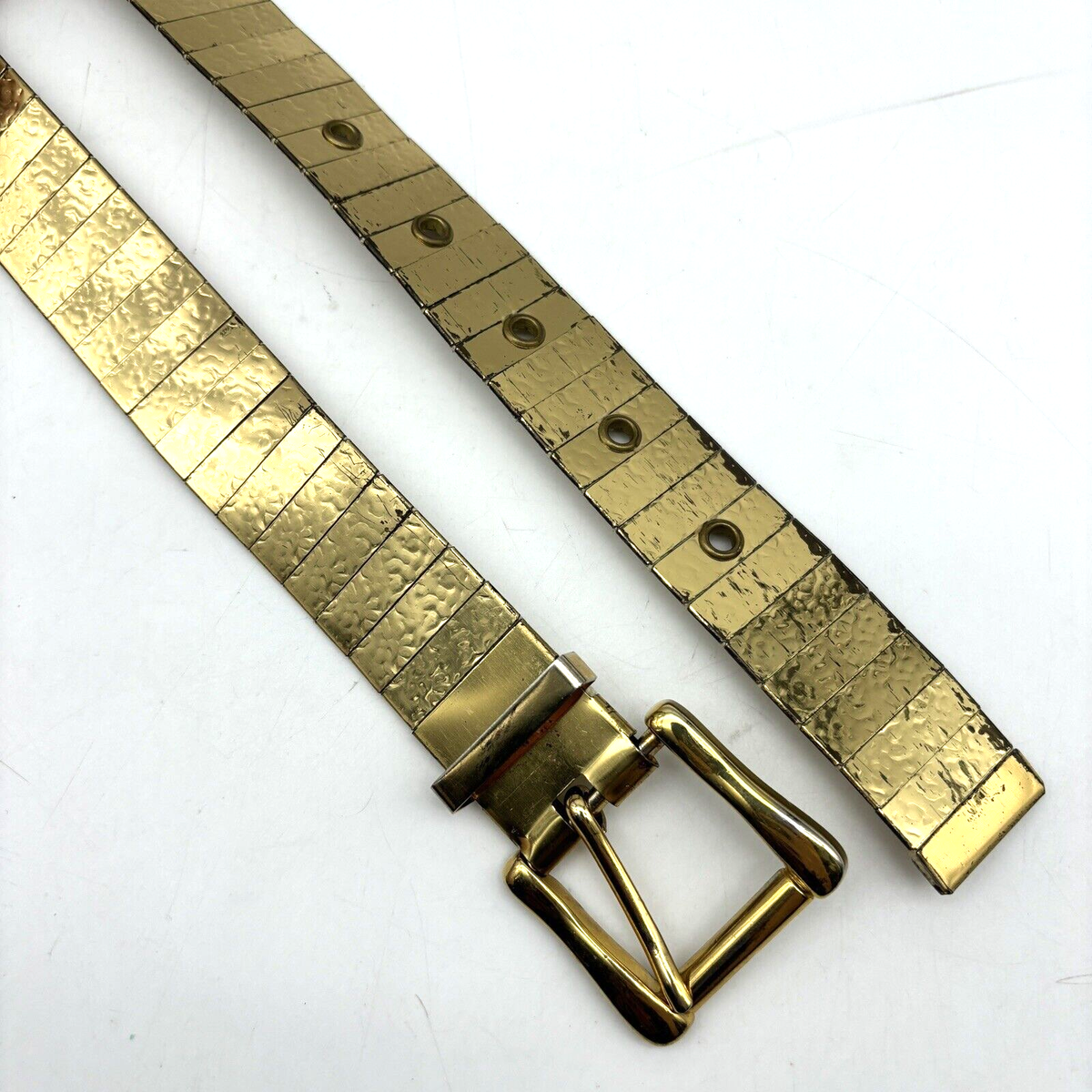 serpentine belt stretch  big  buckle x wide  Vintage gold & silver 80s  metallic 80s Serpentine Belt - Etsy main image 3